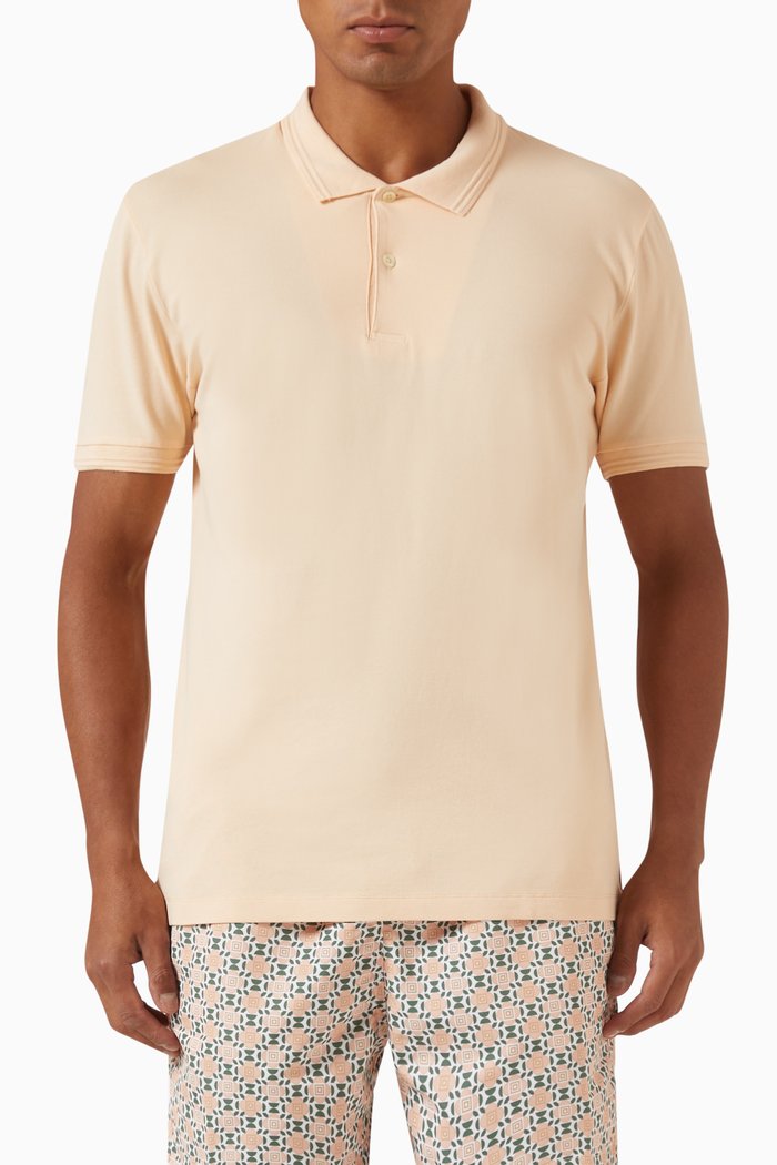 

Dias Polo Shirt in Piqué Jersey, Orange