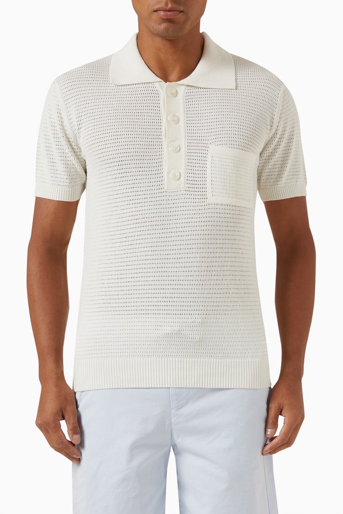 

Clemente Polo Shirt in Cotton-knit, Neutral