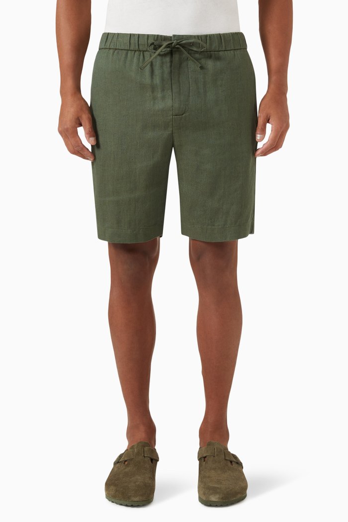 

Felipe Shorts in Linen-blend, Green