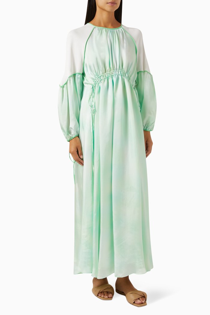 

Colour-block Maxi Dress, Green