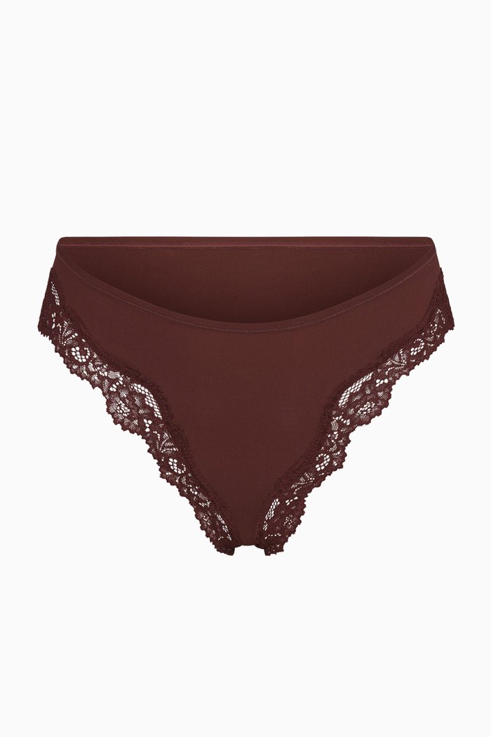 

Fits Everybody Corded Lace Tanga, Brown