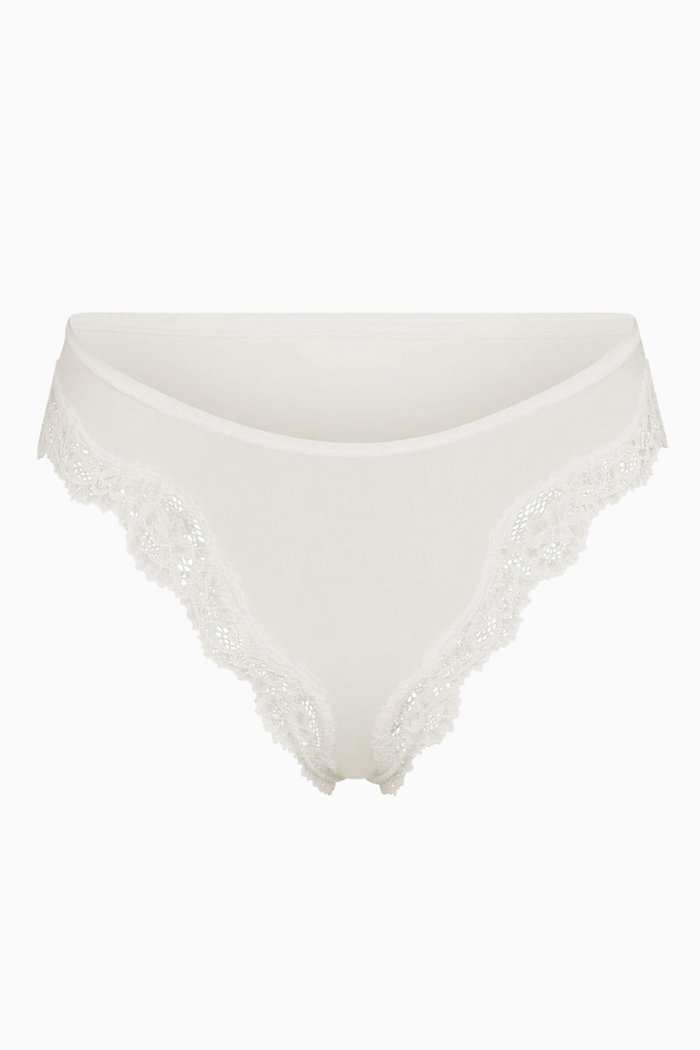 

Fits Everybody Corded Lace Tanga, White