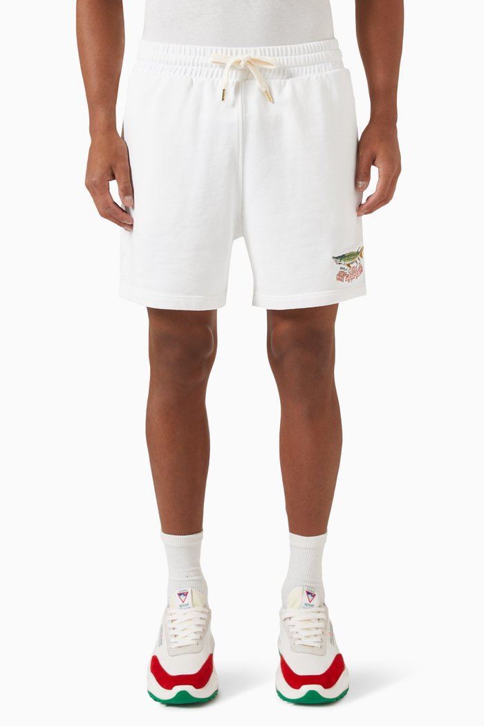 

Casa Kaspia Sweatshorts in Organic-cotton, White
