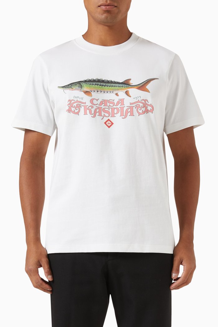 

Casa Kaspia T-shirt in Organic-cotton, White