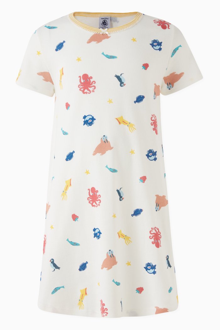 

Glow-in-the-Dark Night Dress in Cotton, Multicolour