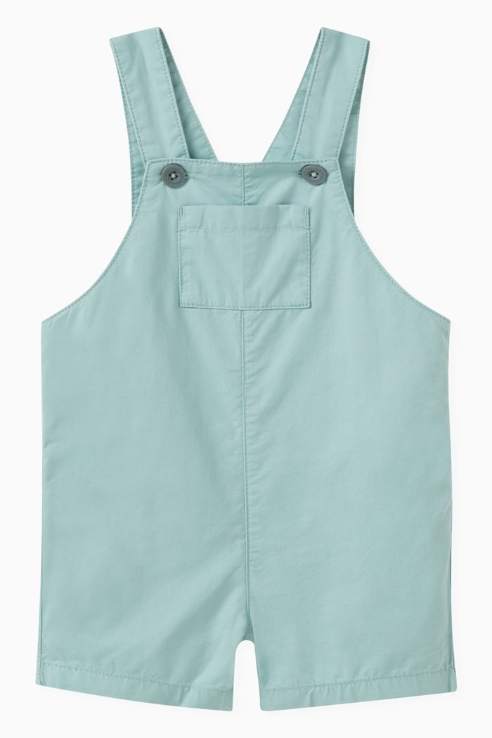 

Serge Dungarees in Woven-cotton, Green