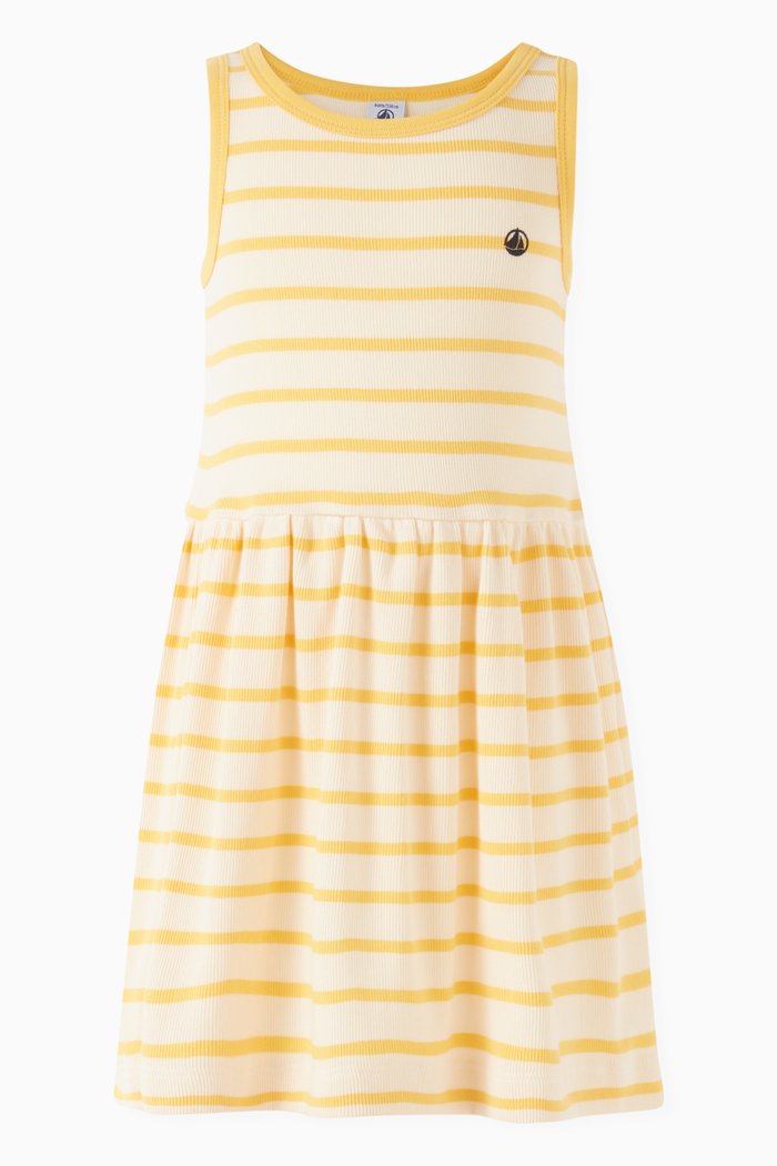 

Striped Dress in Ribbed-cotton, Multicolour