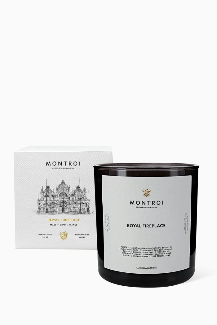 Royal Fireplace Candle, 280g, Colourless