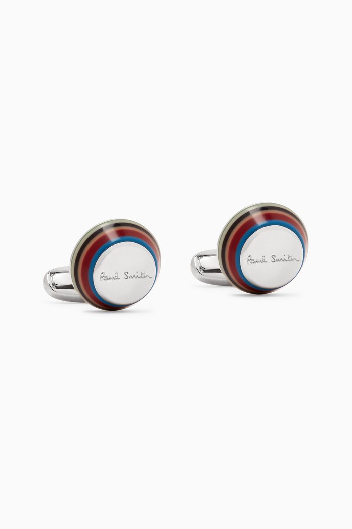 Taper Logo Cufflinks in Metal, Multicolour