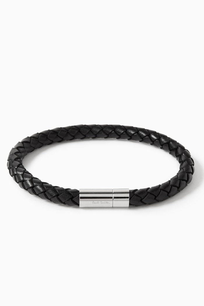 

Woven Bracelet in Leather, Black