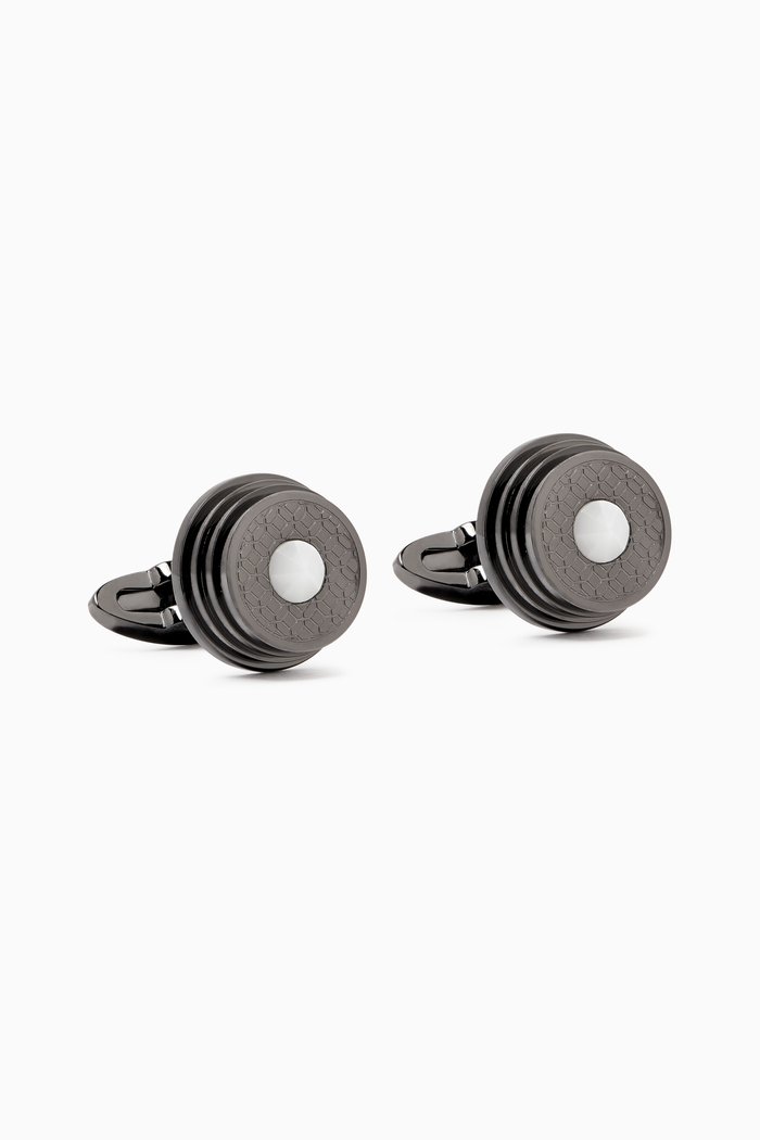 

Stairway Cufflinks in Stainless Steel, Grey