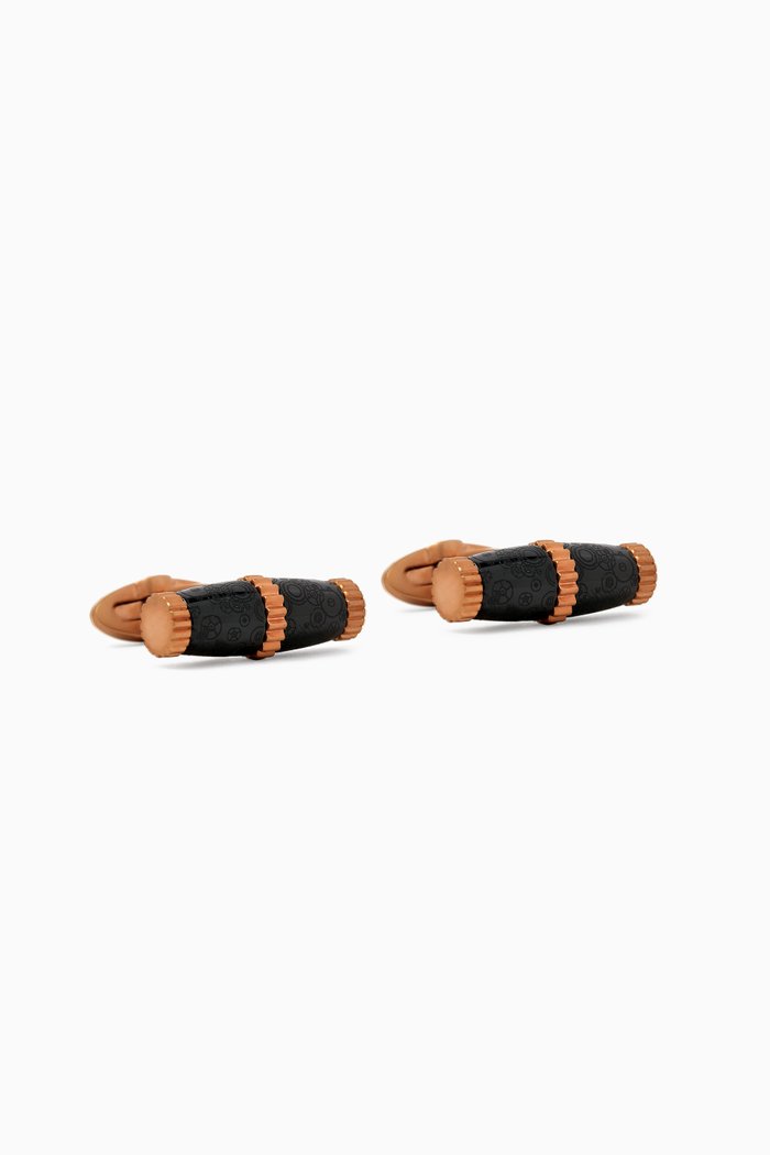 Time Gear Cufflinks in Stainless Steel, Rose gold