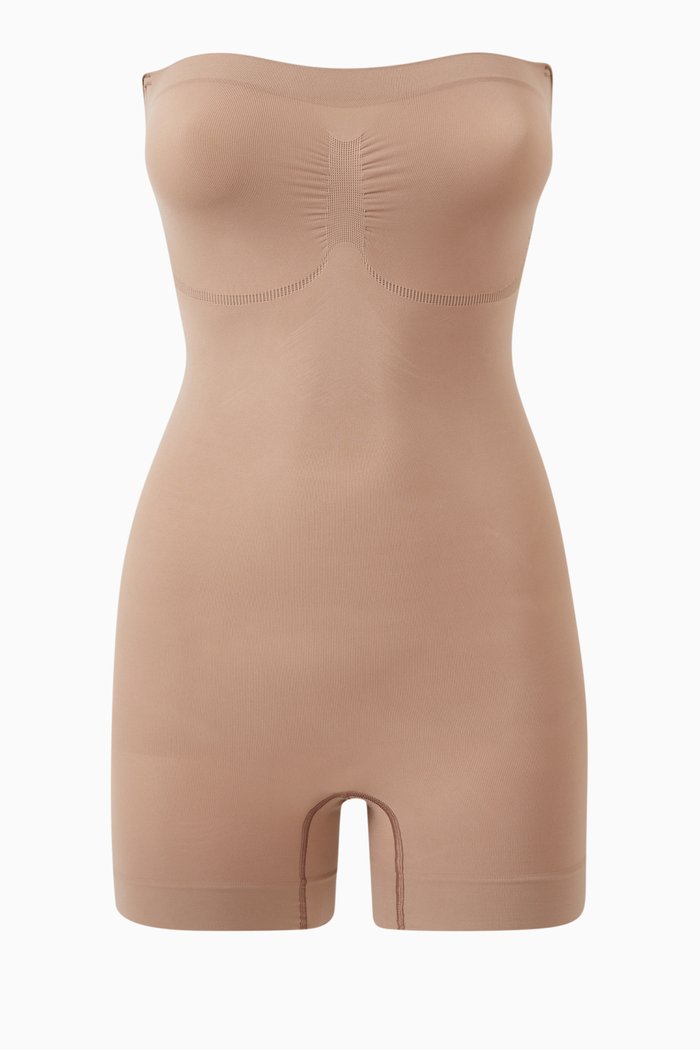 

Seamless Sculpt Strapless Mid Thigh Bodysuit, Neutral