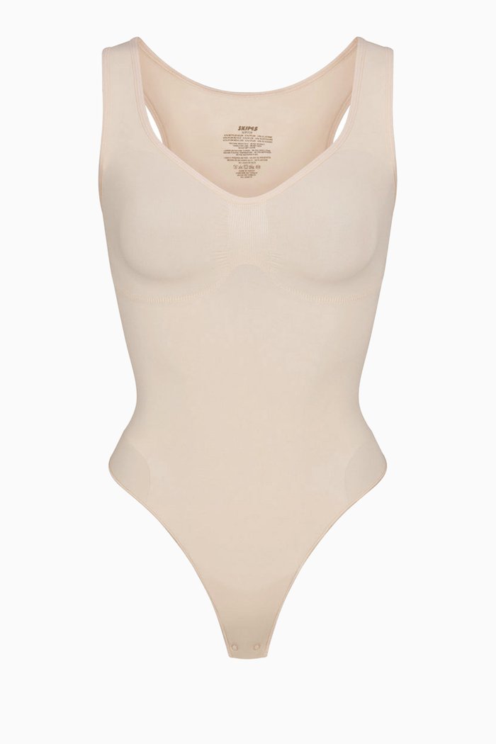 

Seamless Sculpt Scoop Neck Thong Bodysuit, Neutral