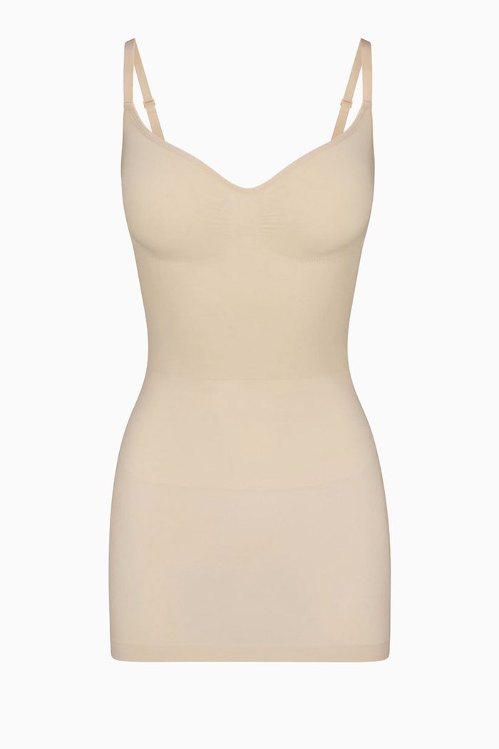 Seamless Sculpt Slip Dress, Grey