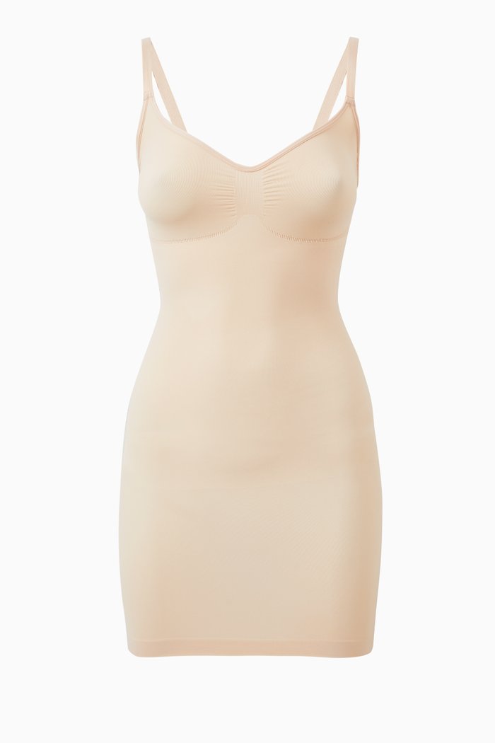 

Seamless Sculpt Slip Dress, Neutral