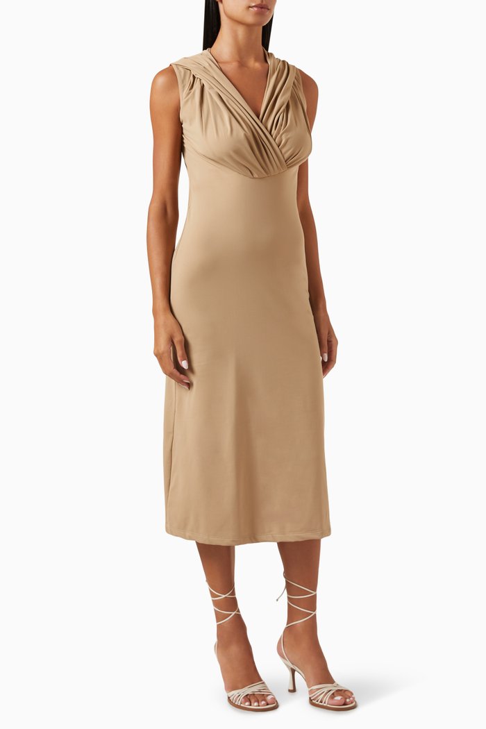 

Grace Maxi Dress in Terry-cotton, Neutral