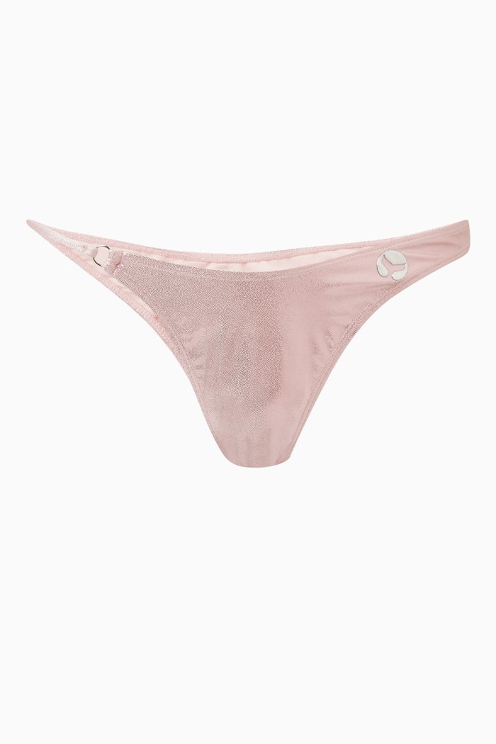 

Bella Bikini Briefs in Metallic-nylon, Pink