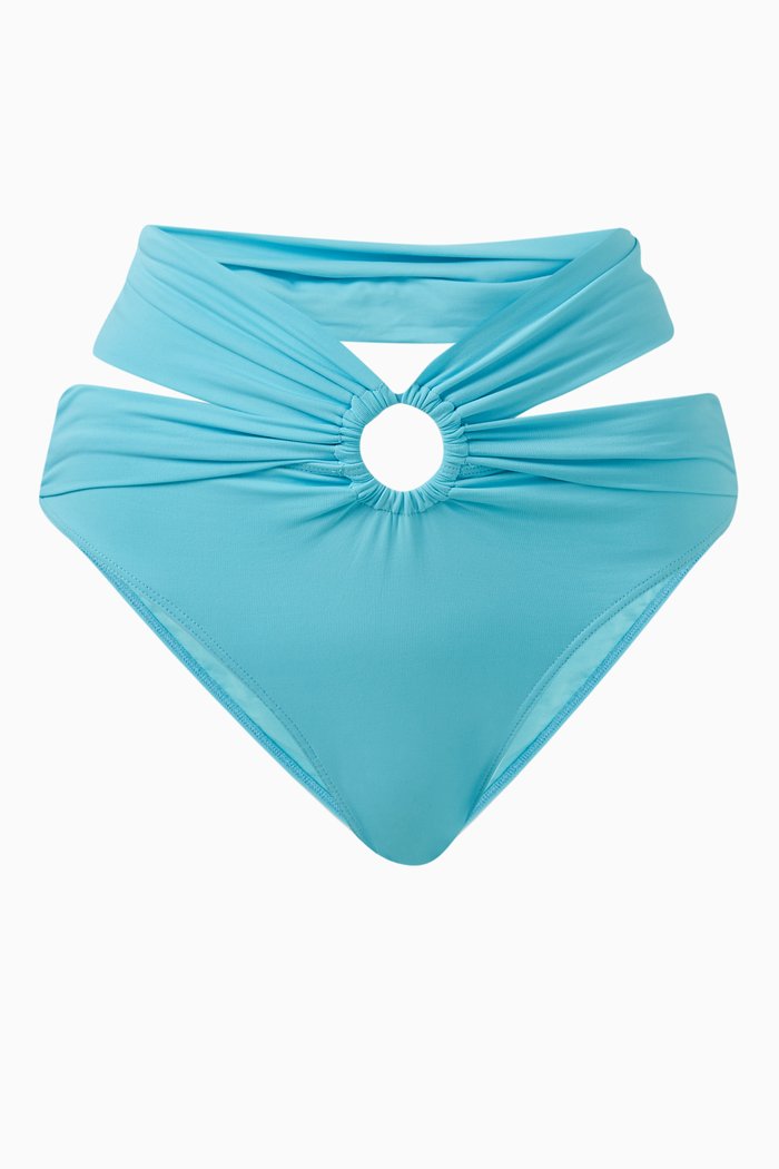 

Toghzan Bikini Bottom in Nylon-blend, Blue