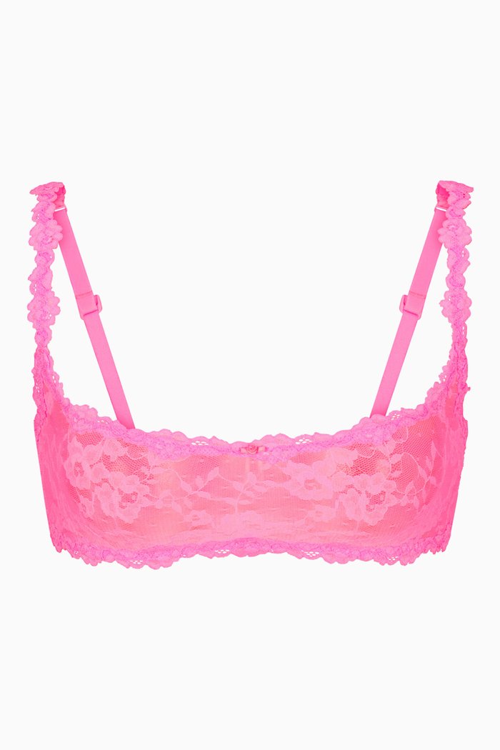 

Stretch Lace Skimpy Scoop Bralette, Pink