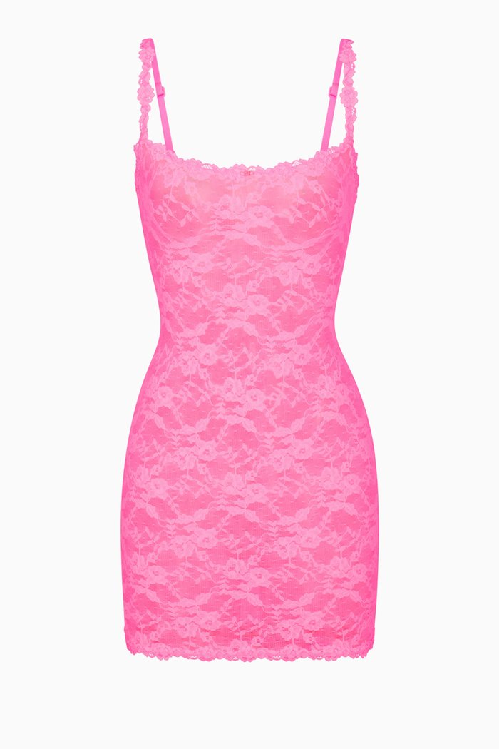 

Stretch Lace Slip Dress, Pink