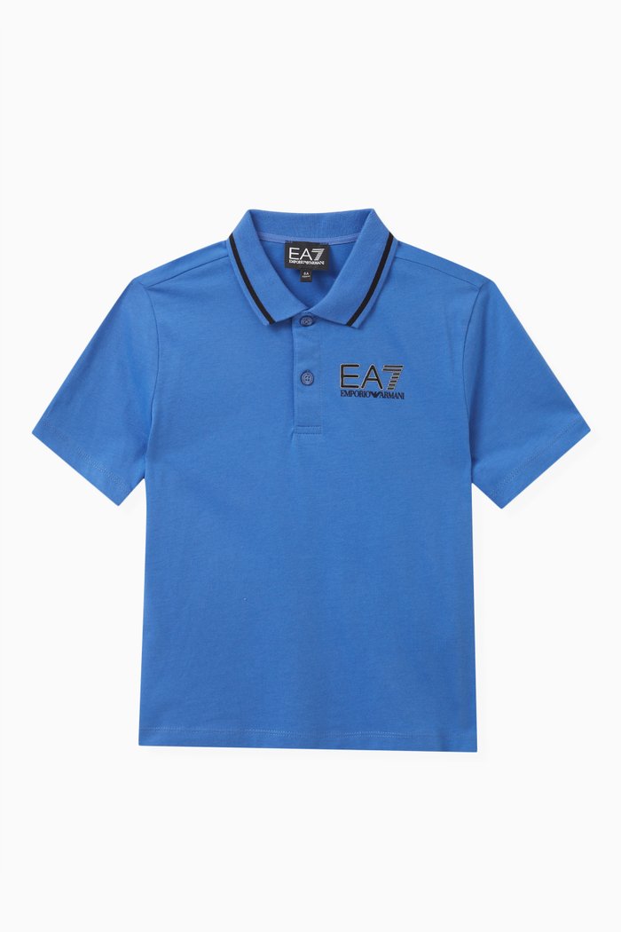

EA7 Polo in Cotton, Blue
