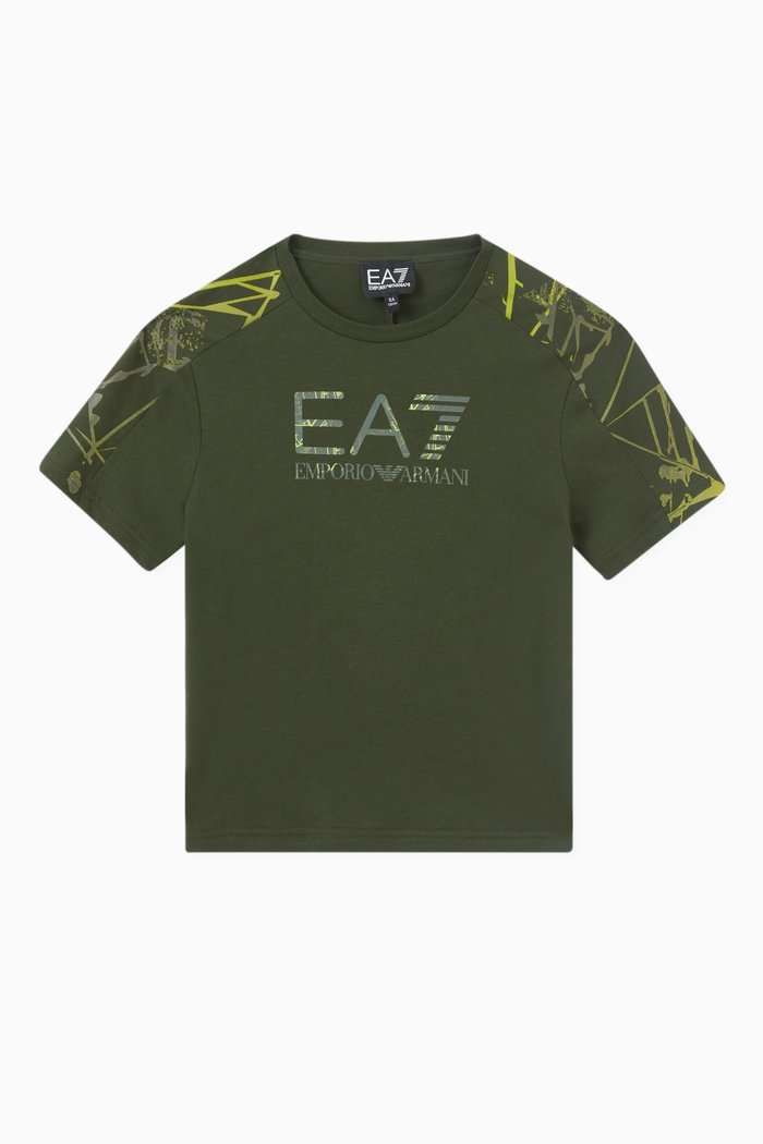 

Logo-print T-shirt in Cotton, Green