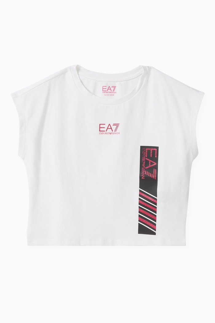 Train Logo T-Shirt in Cotton, White