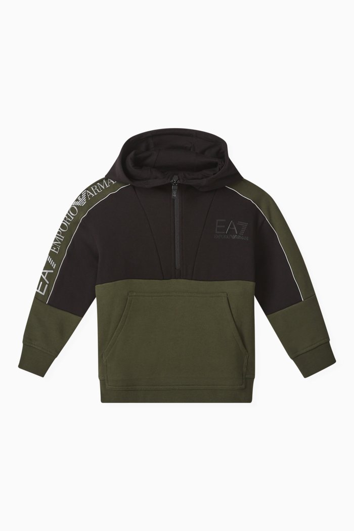 

Train Athletic Logo Hoodie in Cotton, Green