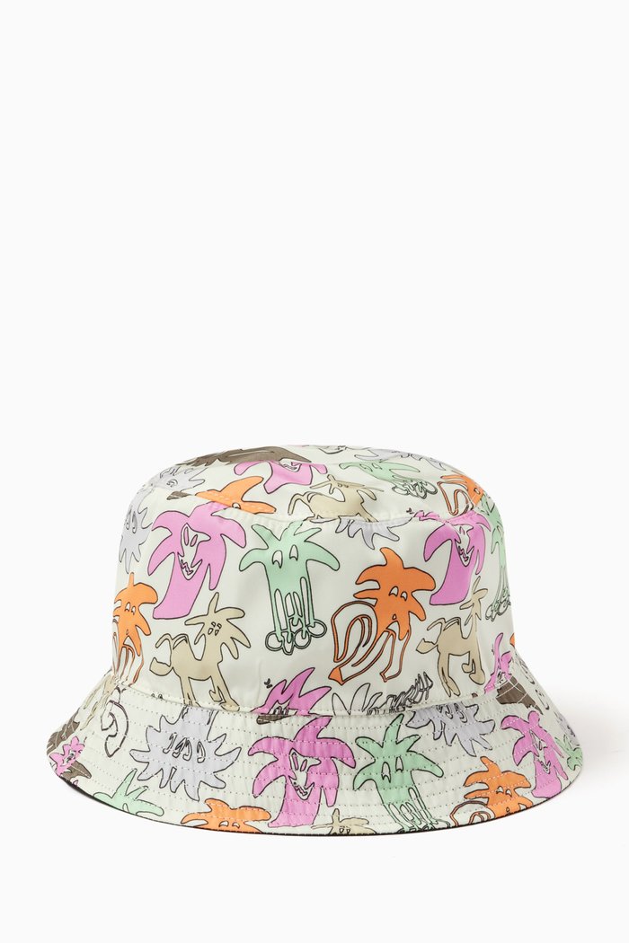 

Sketchy Reversible Bucket Hat in Nylon, Black
