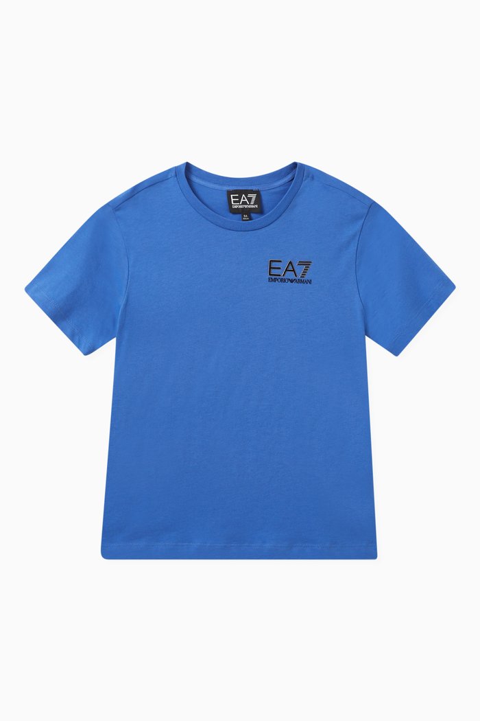 

EA7 Logo-print T-shirt in Cotton, Blue