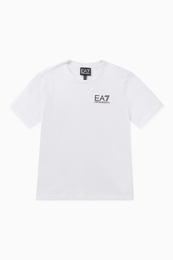 

EA7 Logo-print T-shirt in Cotton, White