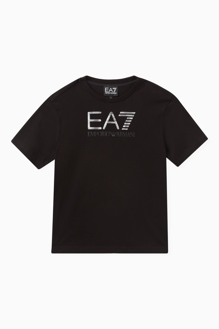 

EA7 Logo-print T-shirt in Cotton, Black
