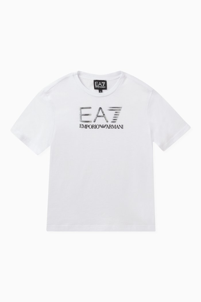 

EA7 Logo-print T-shirt in Cotton, White