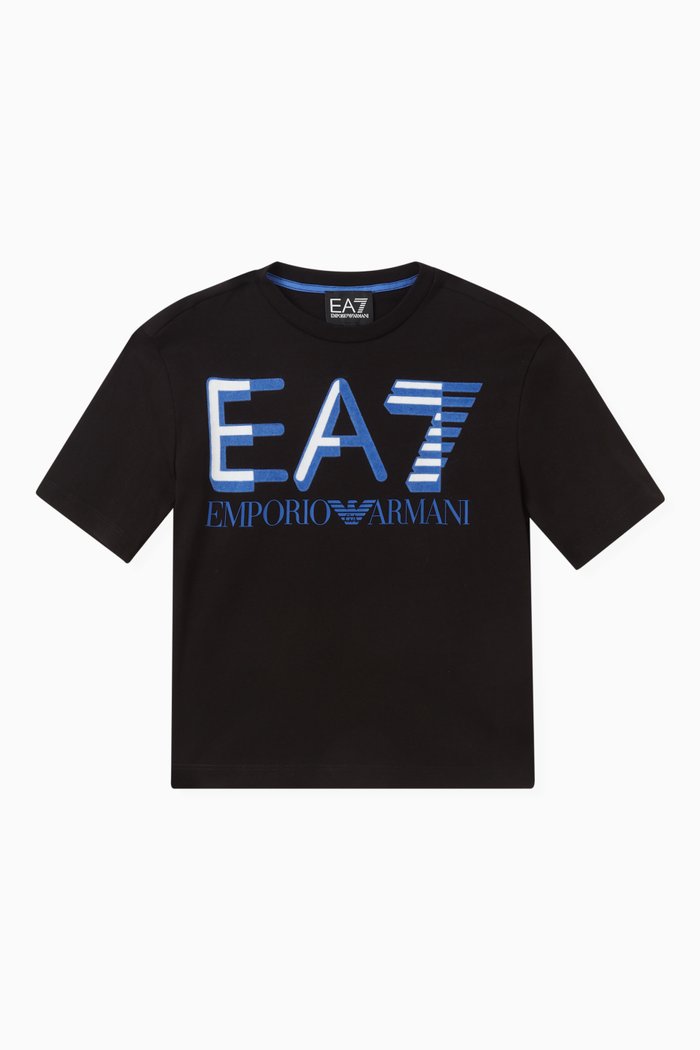 

EA7 Train Logo T-shirt in Cotton-jersey, Black