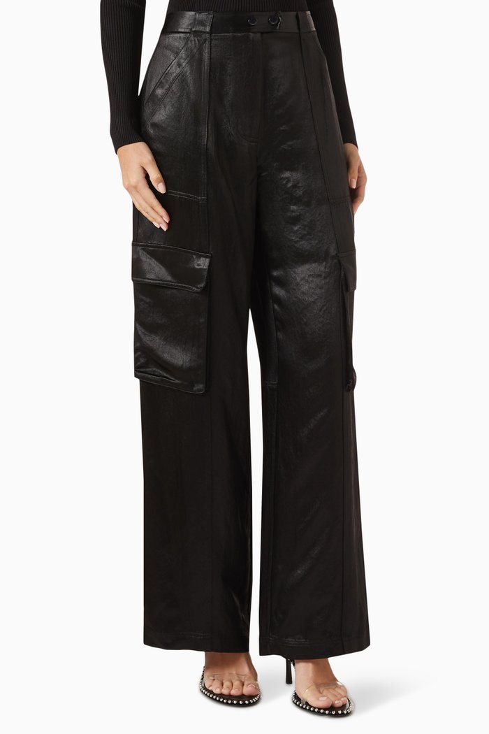 

Beatriz Wide-leg Cargo Pants, Black