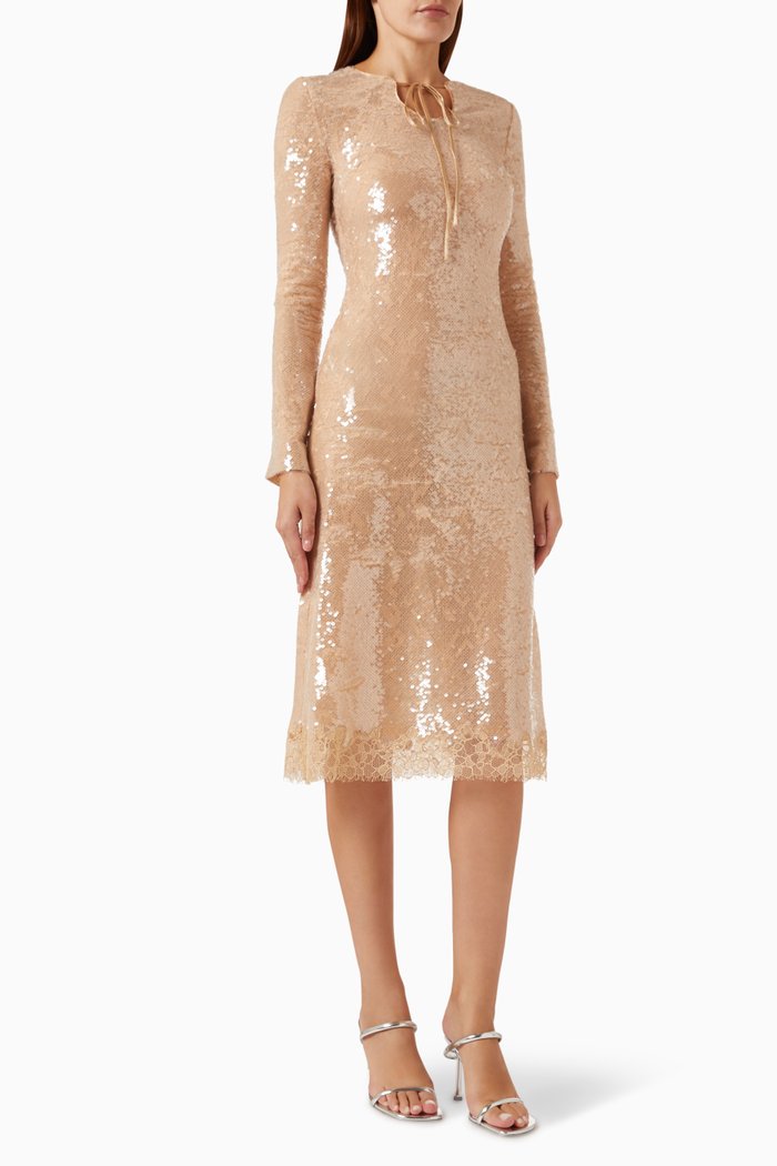 

Natalina Dress in Sequins, Gold