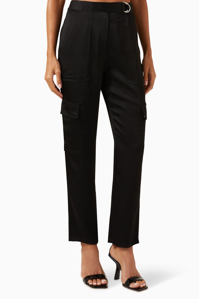 

Carolina Utility Pants in Satin, Black