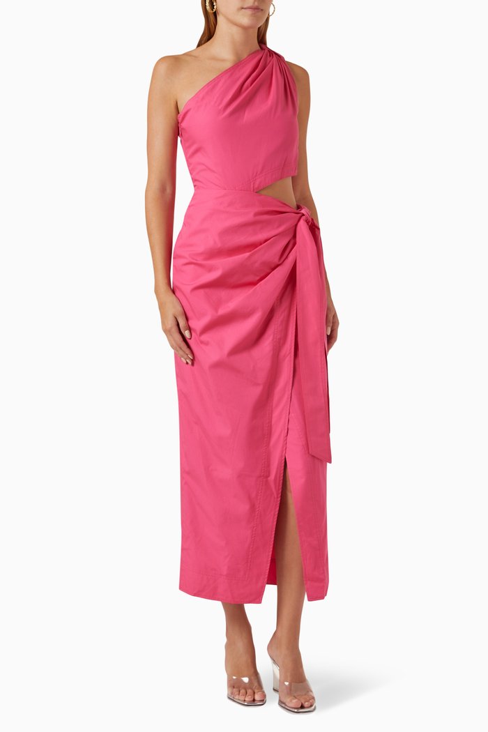 

Doran Midi Dress in Cotton Poplin, Pink