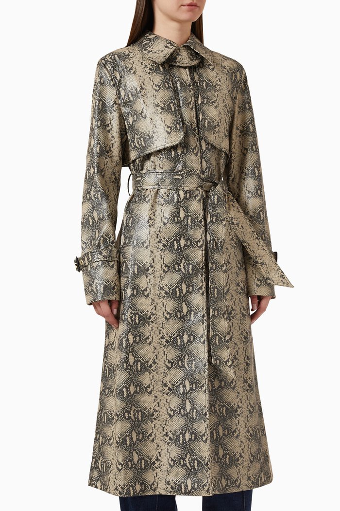

Loretta Trench Coat in Viscose-blend, Multicolour
