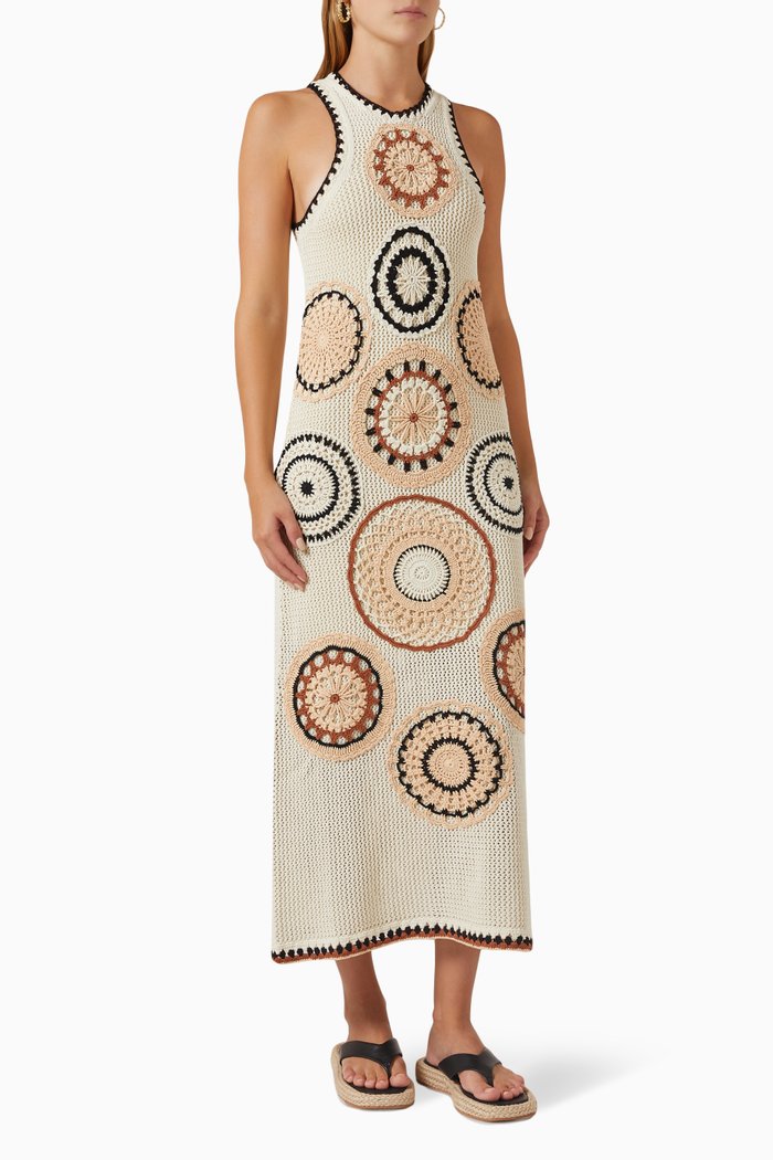 

Lenon Midi Dress in Cotton, Multicolour