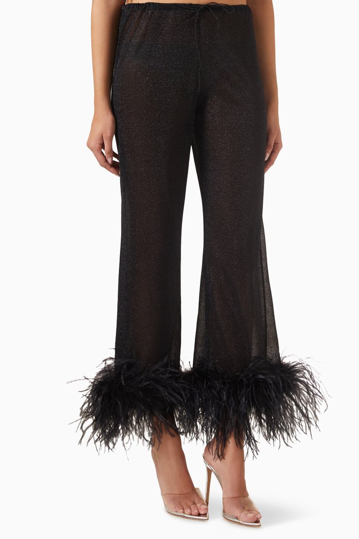 

Lumière Plumage Pants in Lurex, Black