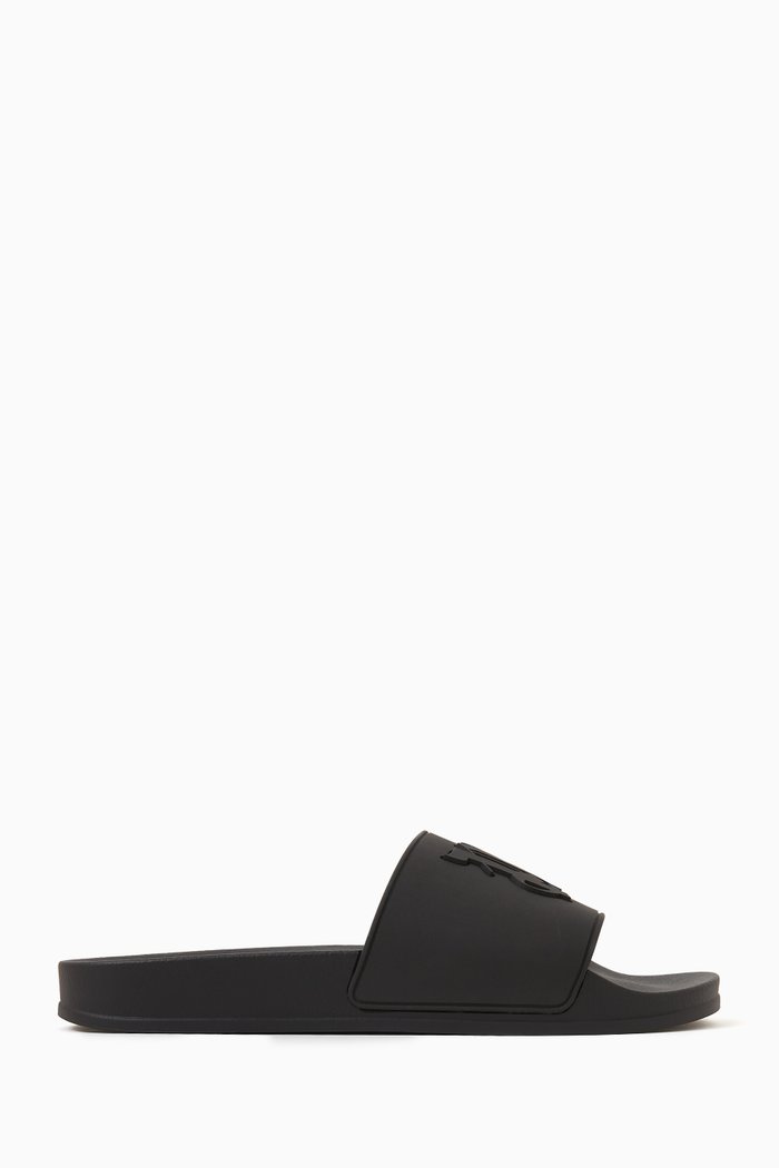 

Monogram Pool Slides in Rubber, Black