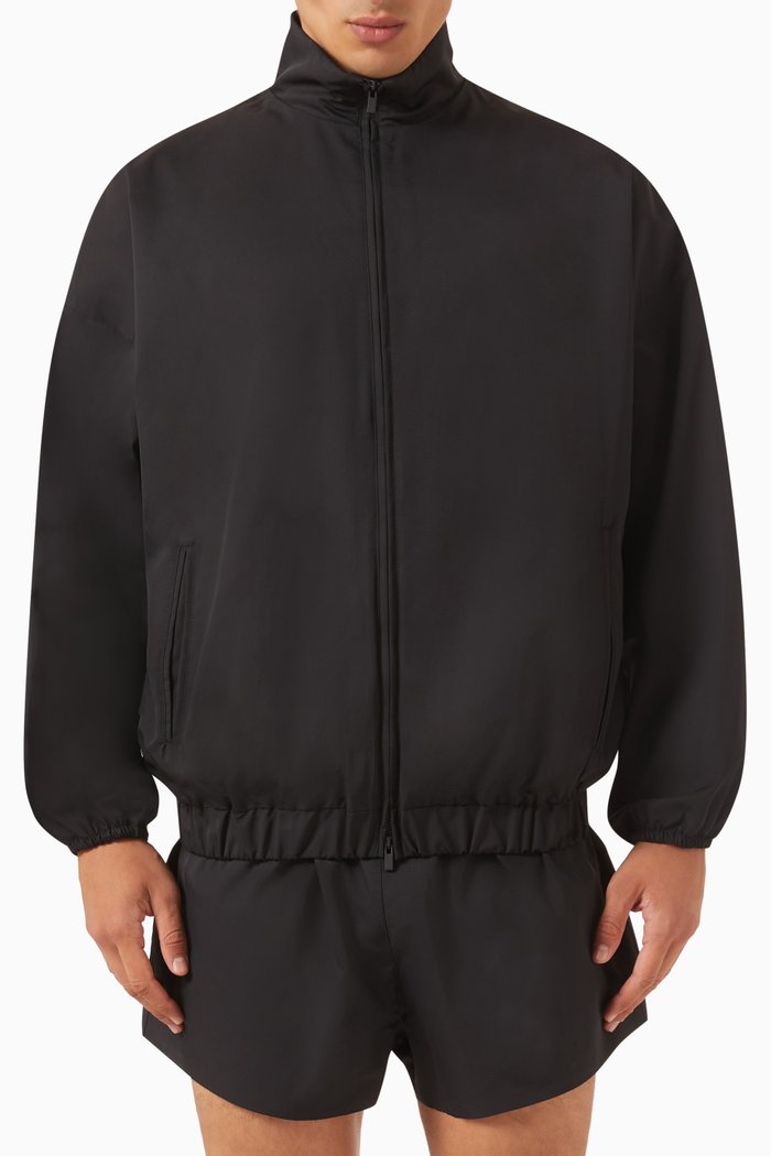 

Eternal Track Jacket in Wool & Nylon, Black