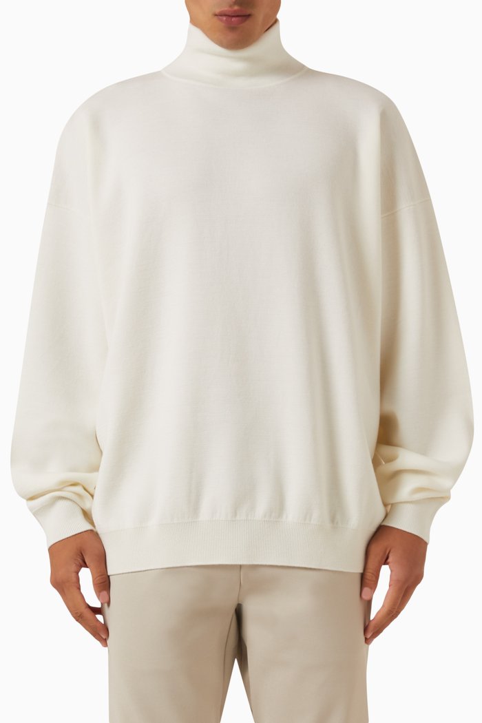 

Eternal Turtleneck Sweater in Merino Wool, Neutral