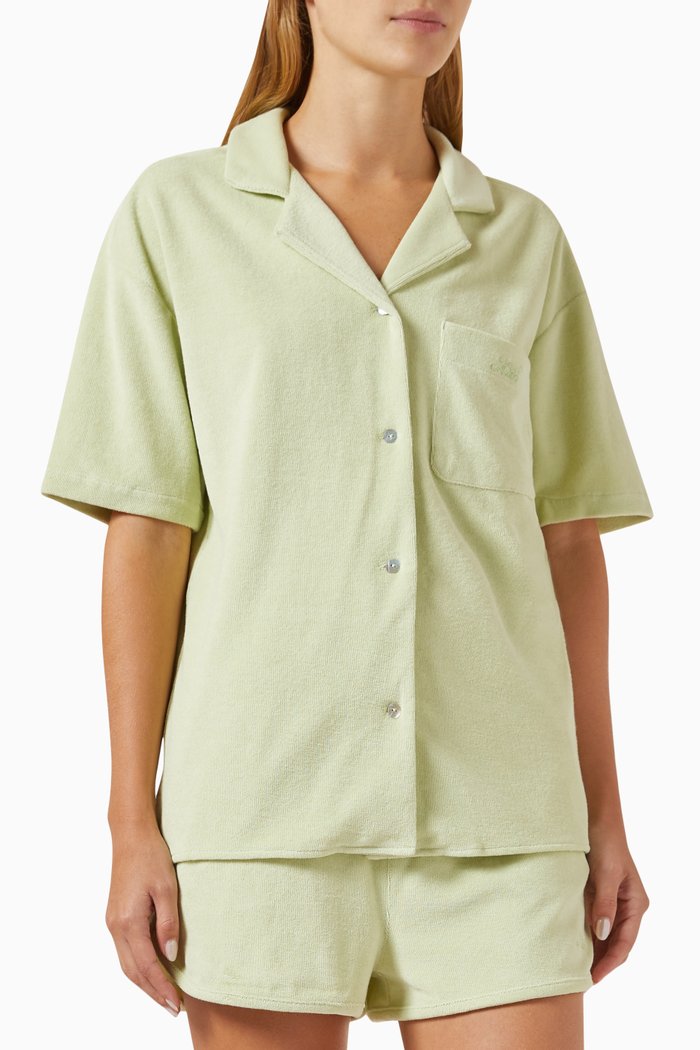 

Elena Shirt in Towel-terry, Green