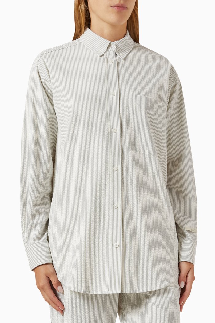 

Ora II Shirt in Seersucker, Green