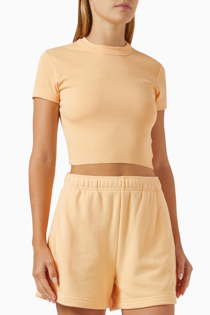 

Mulberry Tee II T-shirt in Soft Ribbed Fabric, Orange