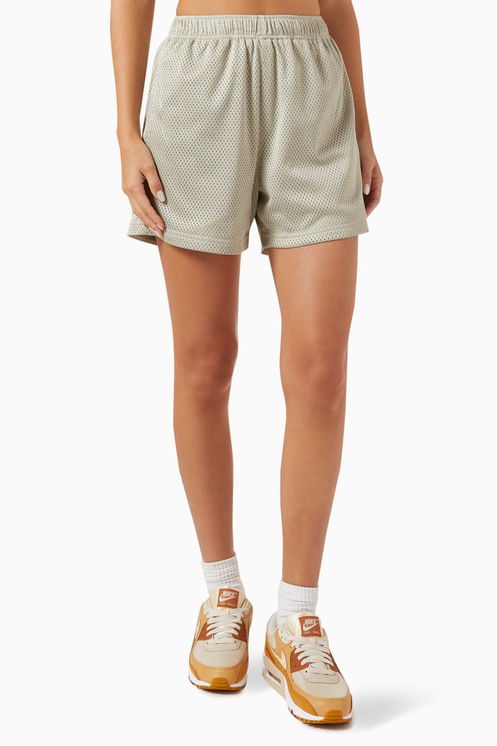 

Rayne Mesh Shorts in Interlock Cotton, Grey