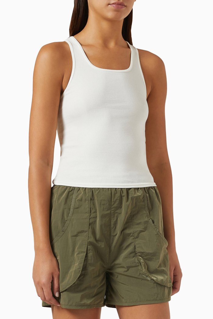 

Peyton Tank Top in Waffle Knit, Neutral